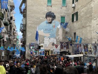 L'altare a Diego Armando Maradona nei Quartieri Spagnoli di Napoli
